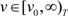 $ v \in [v_{0} ,\infty ) $